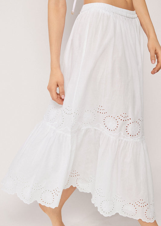 Broderie Anglaise Long Skirt