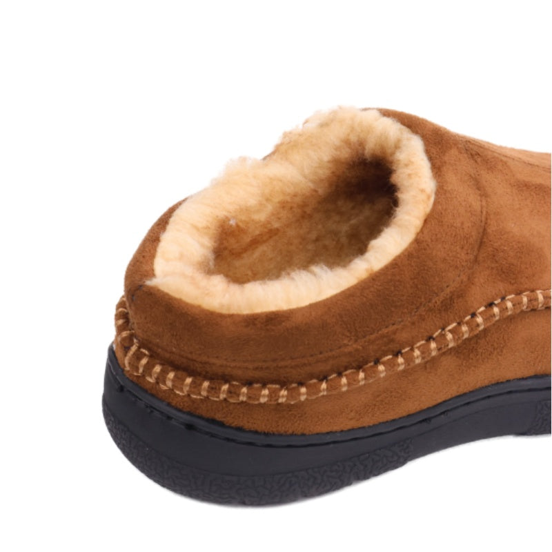🔥🚀 Heißer Verkauf! Begrenzter Vorrat!🚀 👟Herren Rutschfeste Warme Plüsch-Slipper mit breiter Zehenpartie für den Alltag
