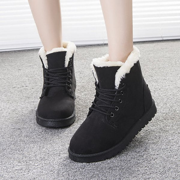 Damen Plüsch-Schneestiefel