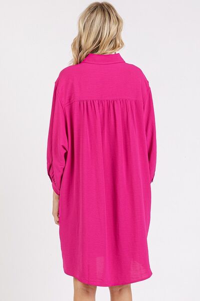 Mittoshop Airflow 3/4-Arm Hemdblusen-Minikleid
