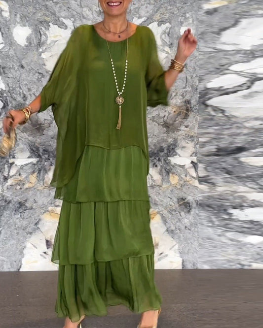 Damen lockeres Kleid im künstlerischen Stil (2 kaufen, kostenloser Versand)