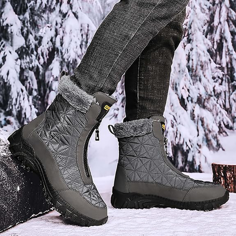 (Befristetes 70% Rabatt-Angebot) Herren 2024 Winter Neu Weite Zehenpartie Knöchelstütze Orthopädische Fußgewölbestütze Schneestiefel Warme Wasserdichte Rutschfeste Stichfeste Wanderstiefel