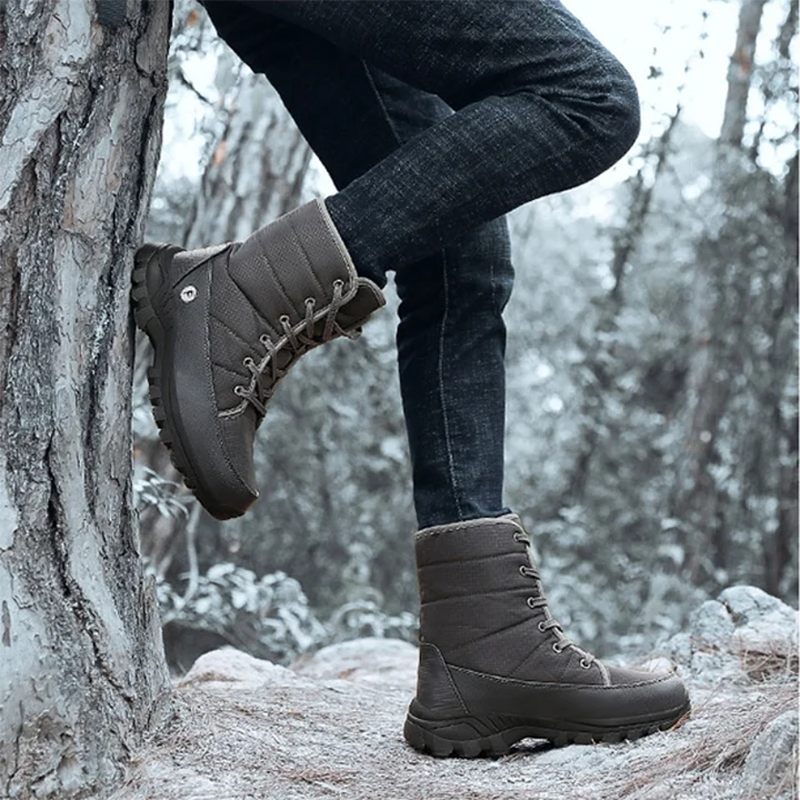 (Zeitlich begrenztes 70% Rabatt-Event) Herren 2024 Winter Neu Knöchelunterstützung Weite Zehen Schneestiefel Orthopädische Fußgewölbestütze Warme Stichschutz Wasserdichte Rutschfeste Wanderstiefel