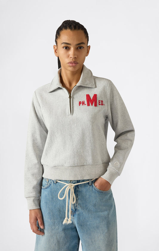 Damen Reverse Weave Half Zip Sweatshirt Time Capsule