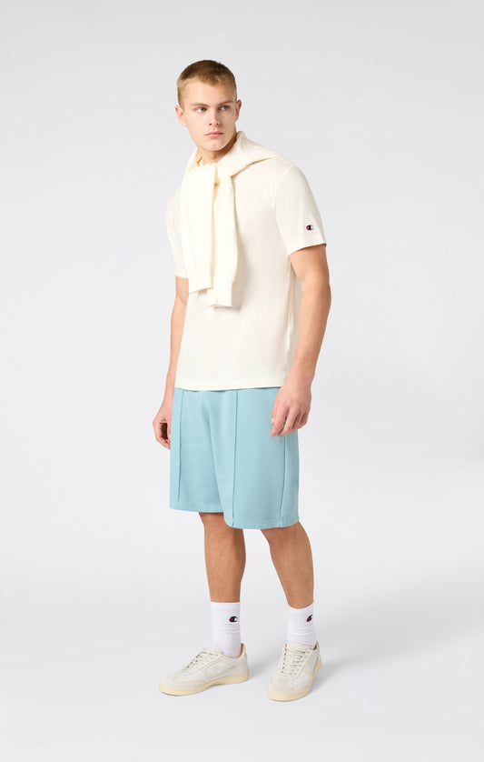 Men's 9 Bermuda Shorts with Stitched Pintuck Icons