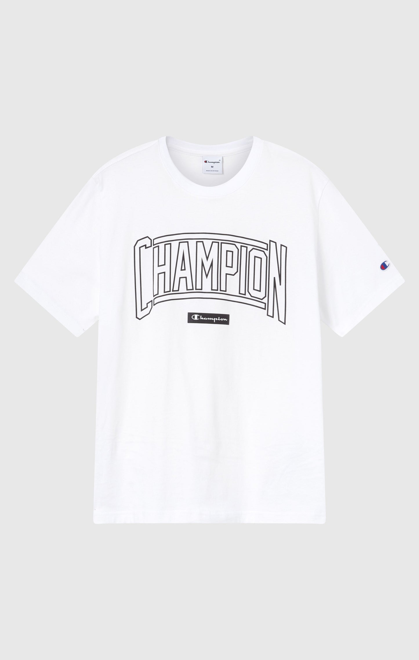 Herren Rundhals-T-Shirt mit Puffdruck-Logo