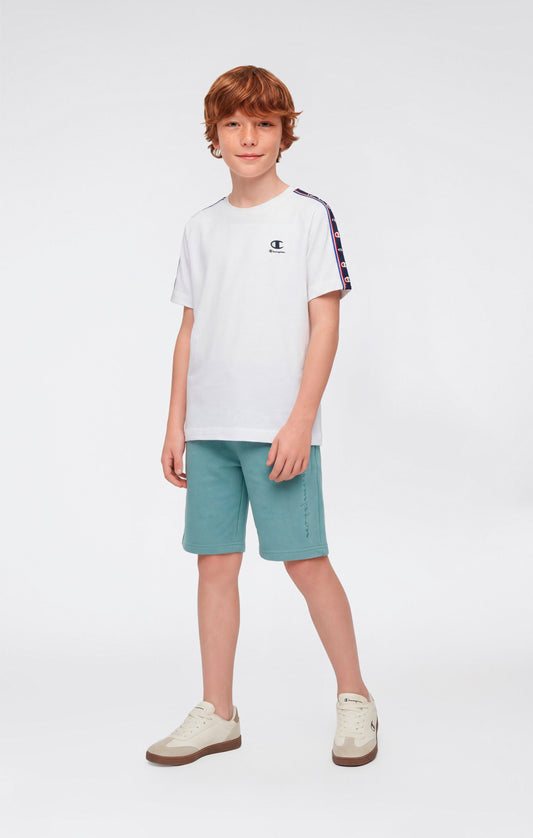 Boys' Bermuda Shorts with Embroidered Maxi Logo Icons