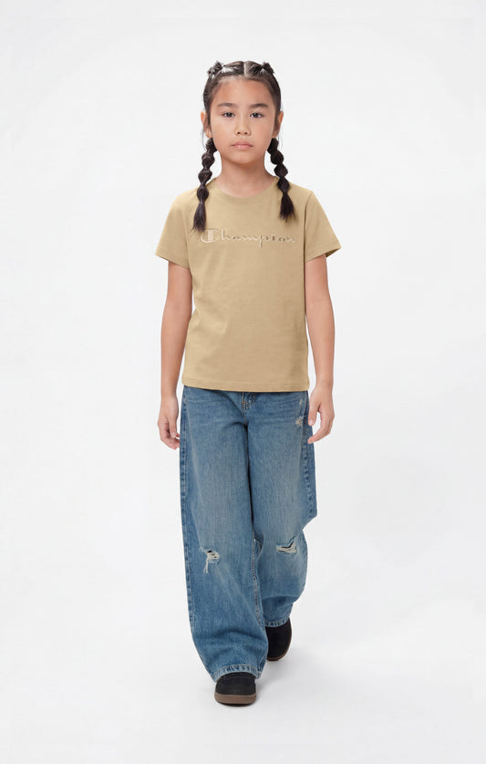 Mädchen Rundhals-T-Shirt schmal geschnitten Icons