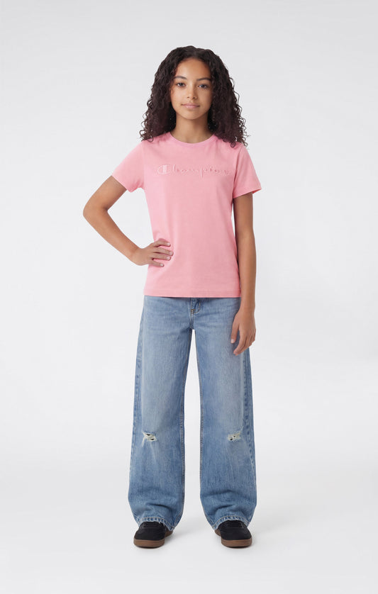 Mädchen Rundhals-T-Shirt schmal geschnitten Icons
