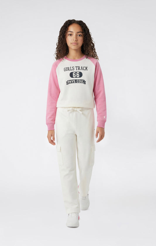 Mädchen-Rundhals-Sweatshirt mit Grafik-Motiven (Leichtgewicht)