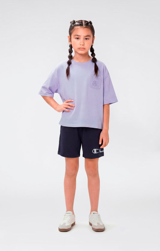 Mädchen Washed-Effekt Bauchfreies T-Shirt Icons