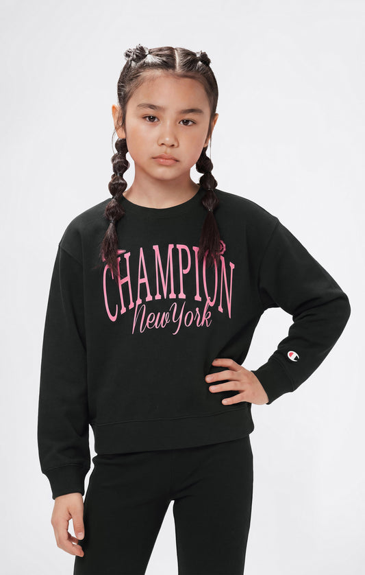 Mädchen Trainingsanzug mit Rundhals-Sweatshirt und Hose mit Grafik