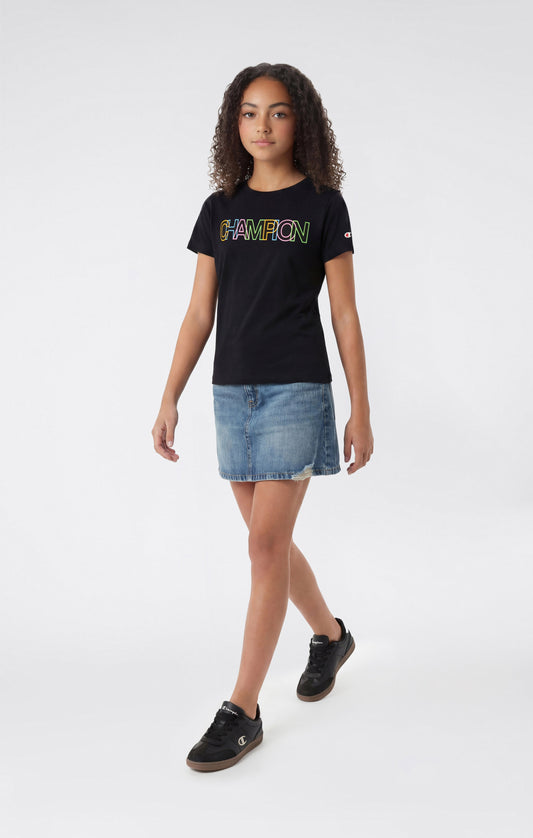 Mädchen-T-Shirt mit Grafikprint und Rundhalsausschnitt