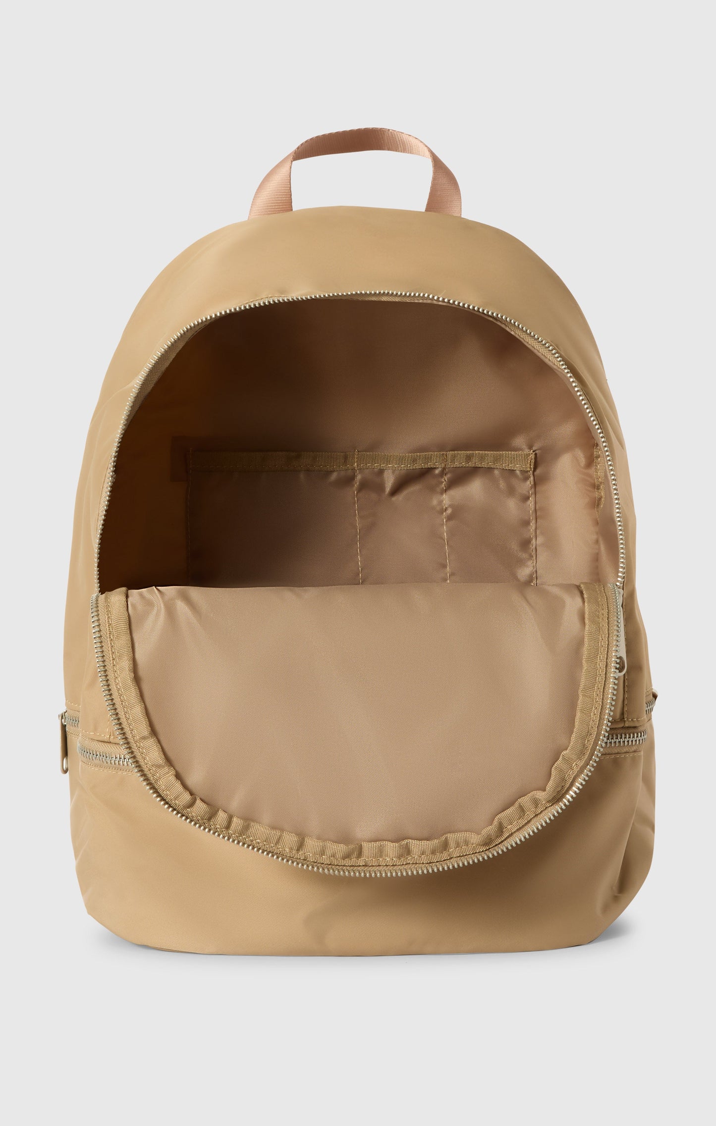 Satin-Rucksack mit Bodenfach