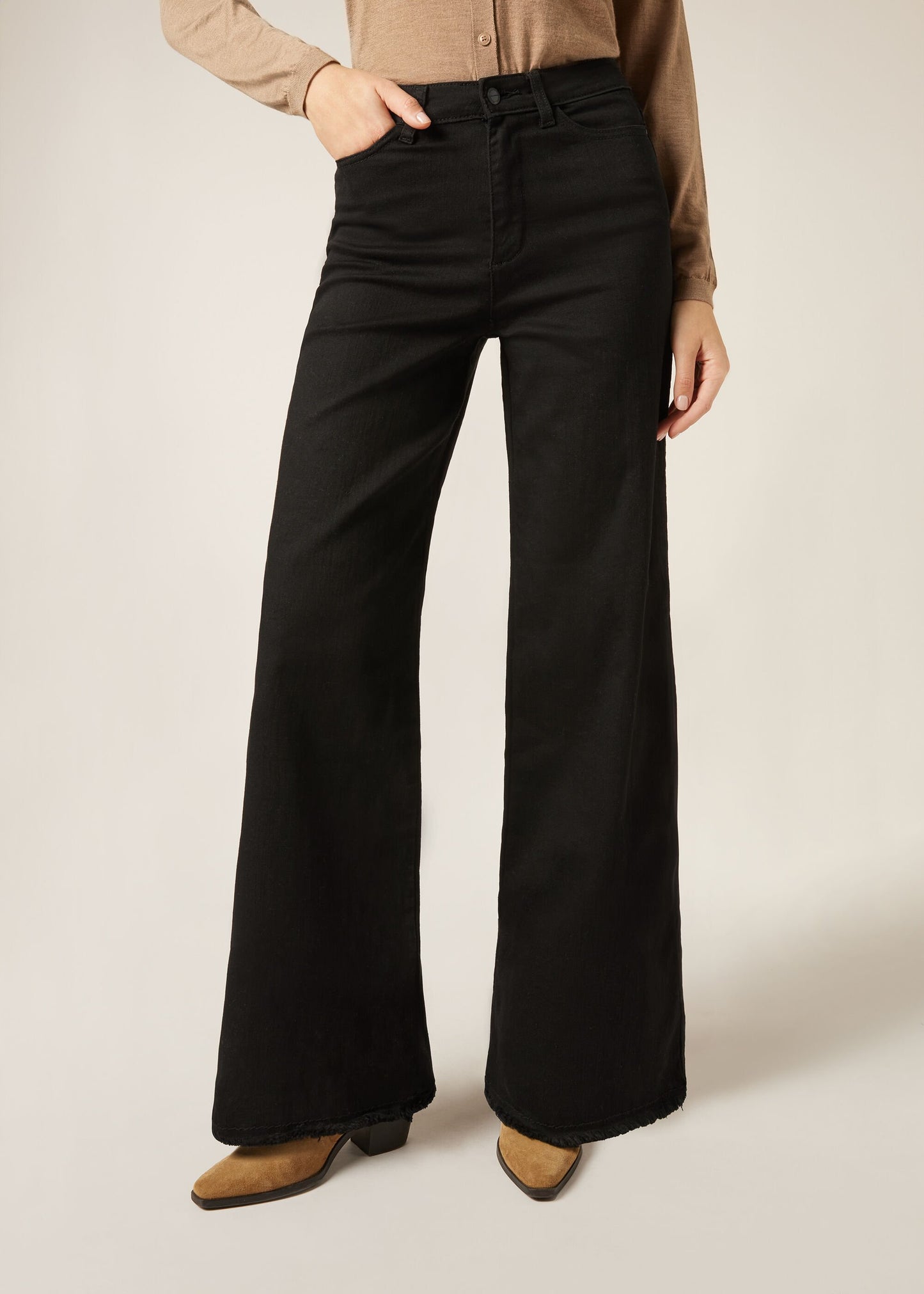 Wide Leg Stretch Jeans