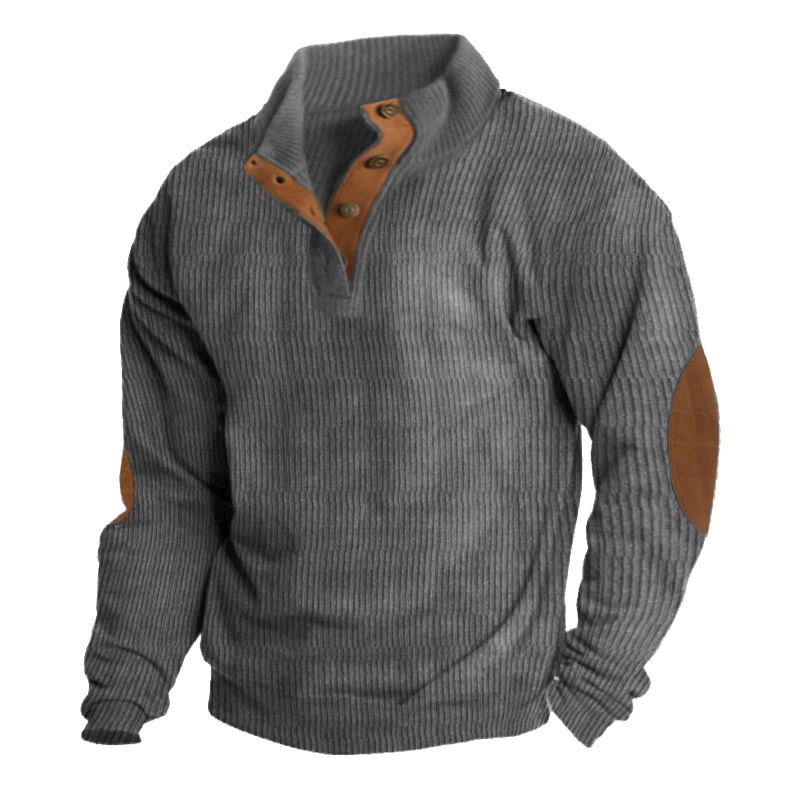 Herren Outdoor Freizeit Stehkragen Langarm Sweatshirt