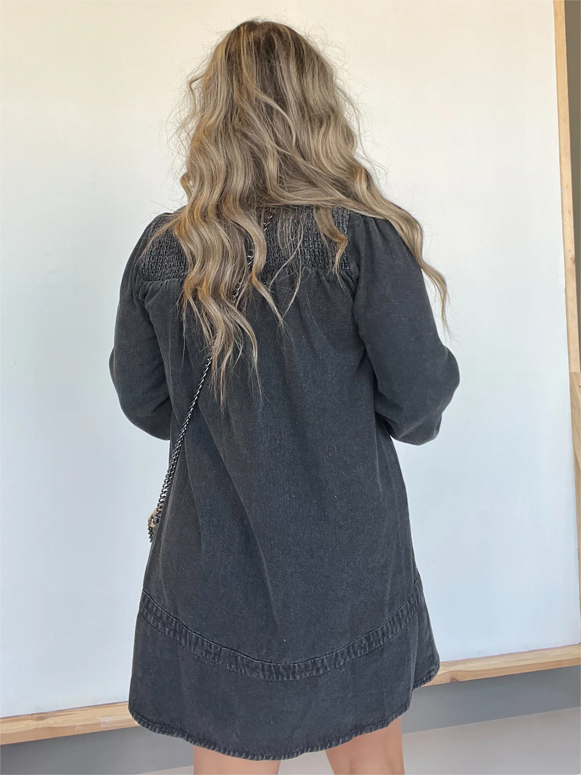 Neues Washed Jeanshemdkleid (2 kaufen, kostenloser Versand)
