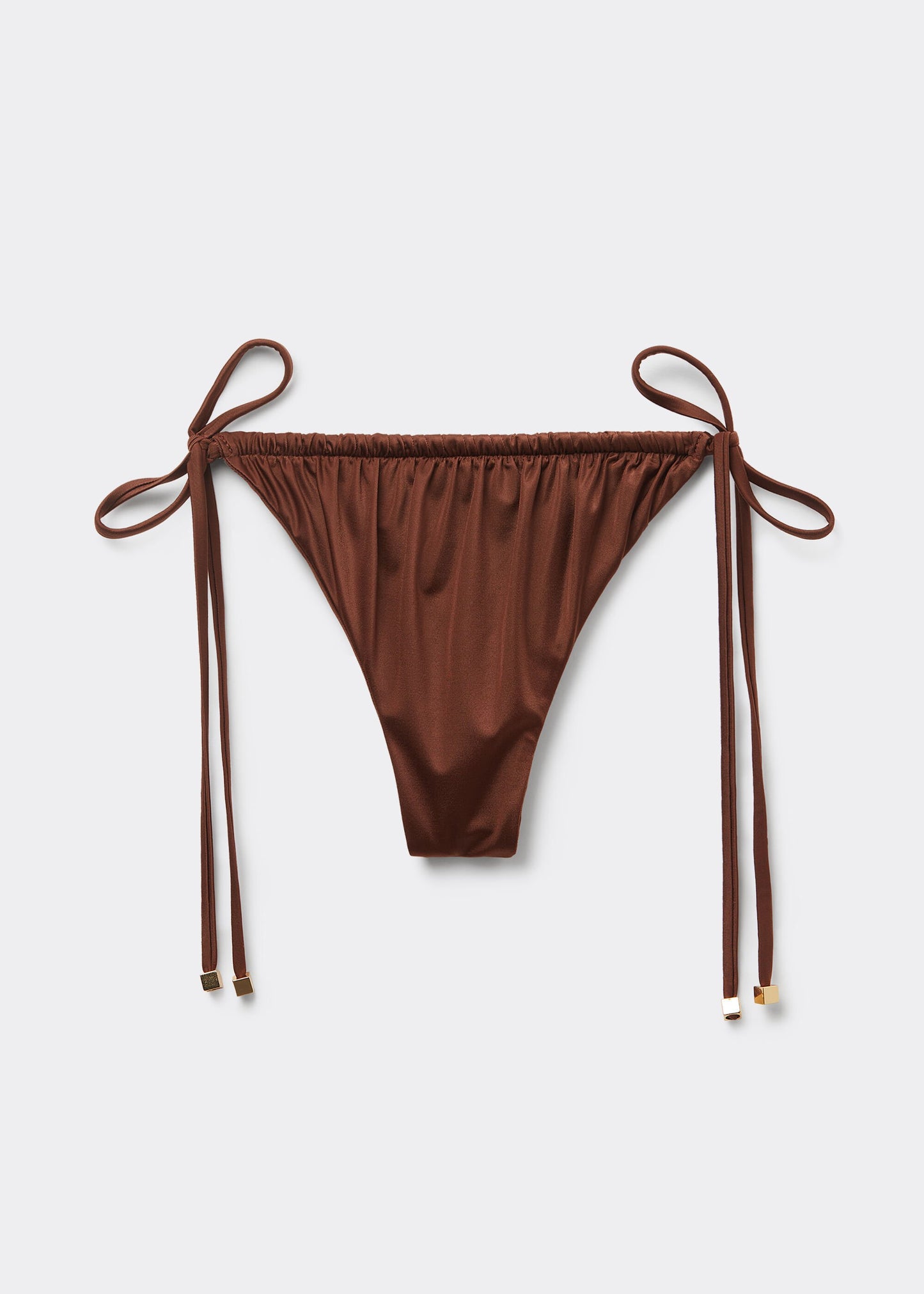 Thong Bikini Bottoms Shiny Satin