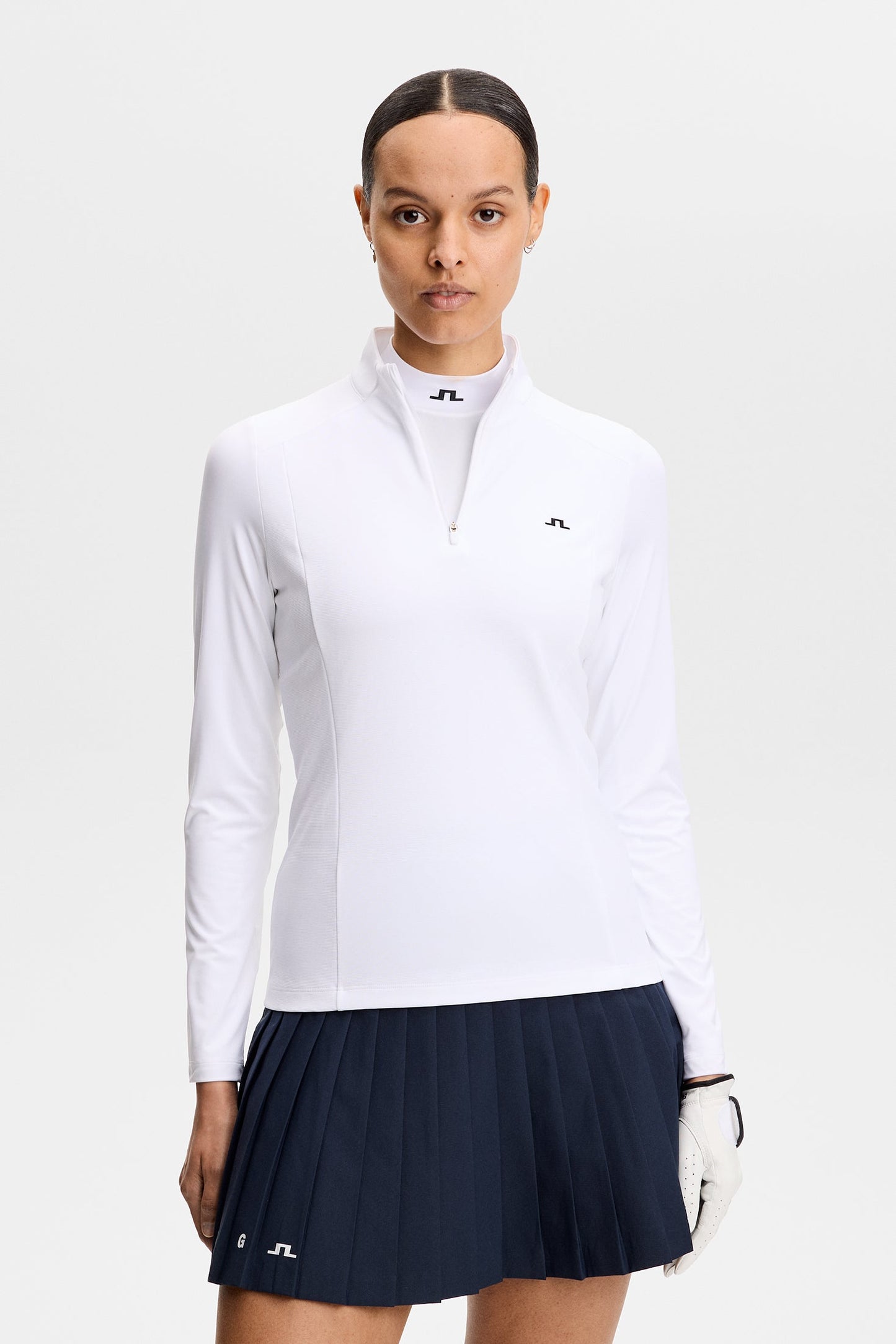 Cindy Quarter Zip Mid Layer / White