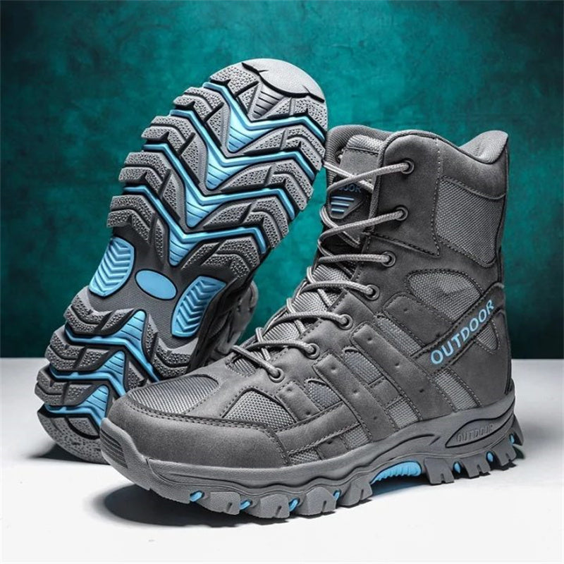 Men's Lightweight  Breathable Durable Anti-slip Hiking Boots Combat Army Boots Work Boots