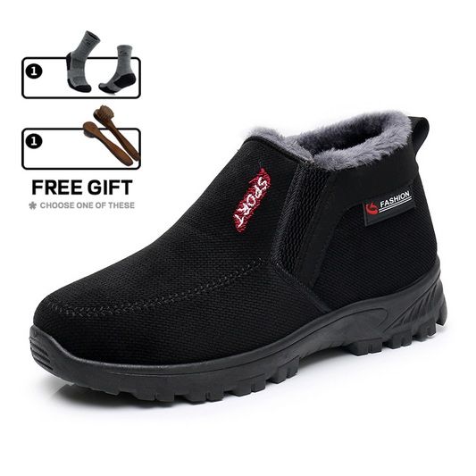 (Zeitlich begrenztes 70% Rabatt-Angebot) Herren 2024 Winter Neue Wasserdichte Und Rutschfeste Slipper Warme Baumwollschuhe Korrektur Knöchelstütze Breite Zehen- und Fußgewölbestütze Sportschuhe