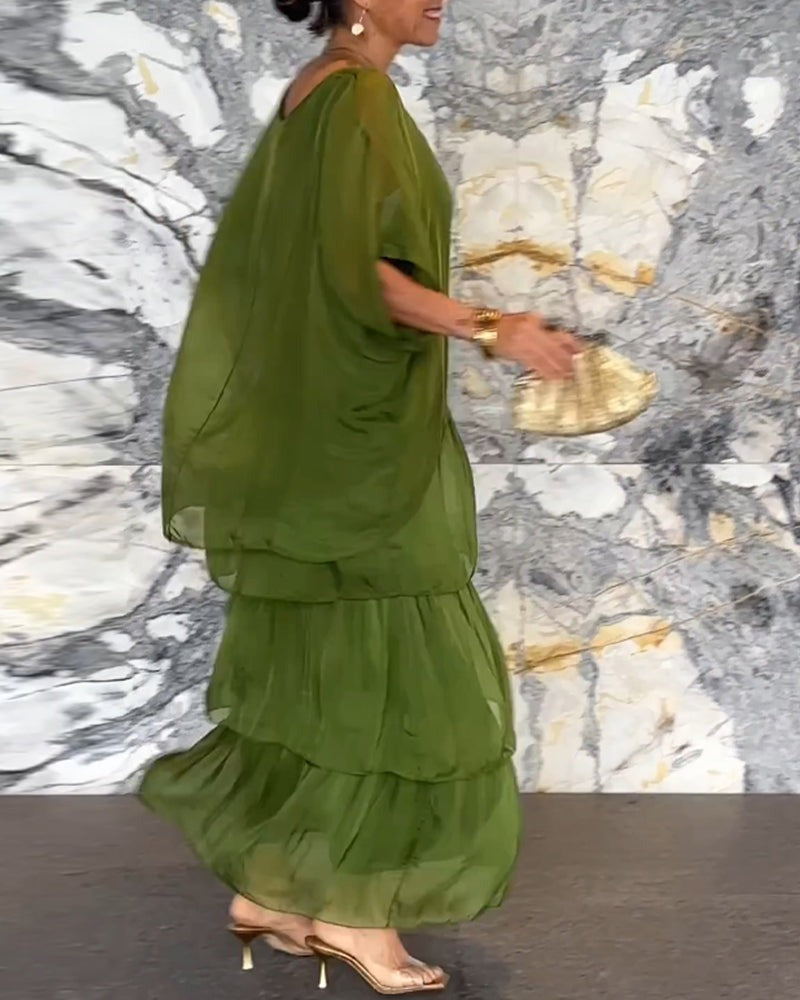 Damen lockeres Kleid im künstlerischen Stil (2 kaufen, kostenloser Versand)