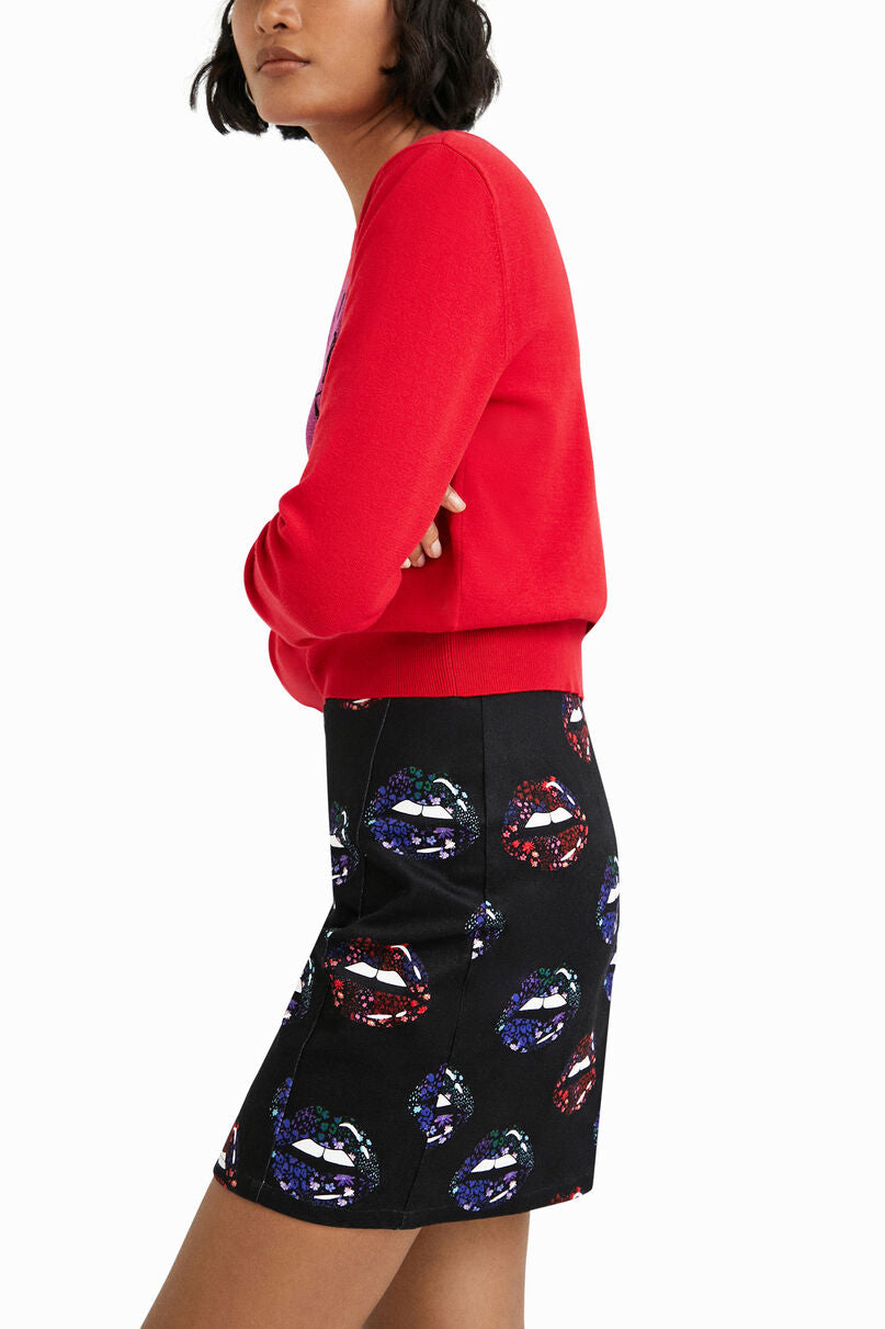 Slim lips miniskirt