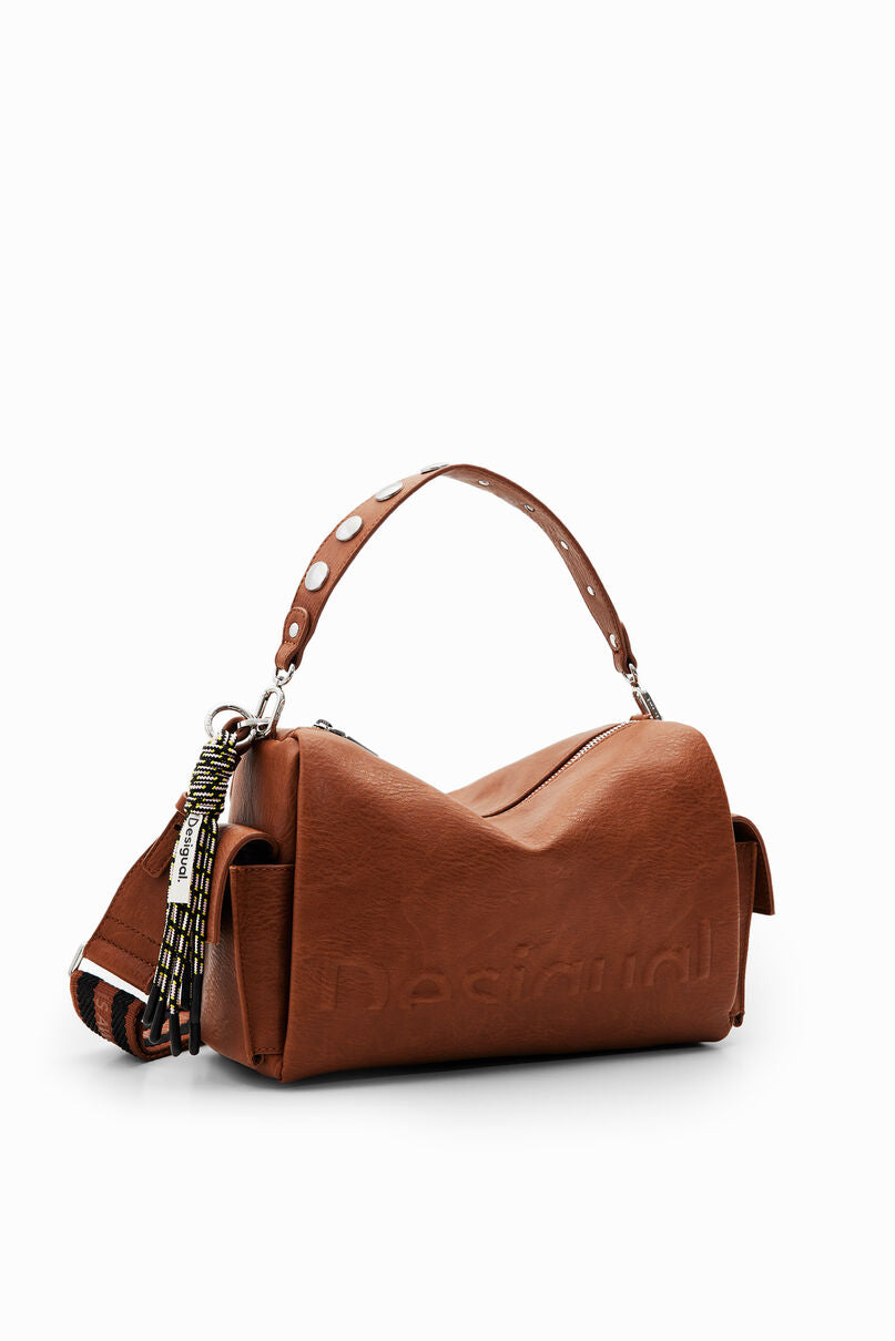 Midsize half-logo bag
