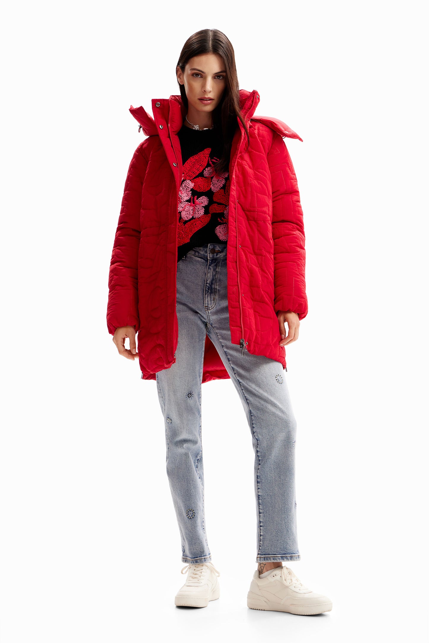 Padded zips coat