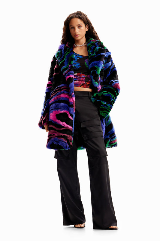 Fur-effect coat