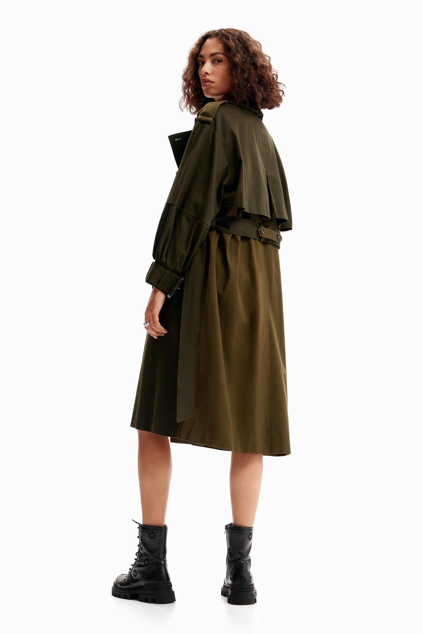 Oversize belted trench coat