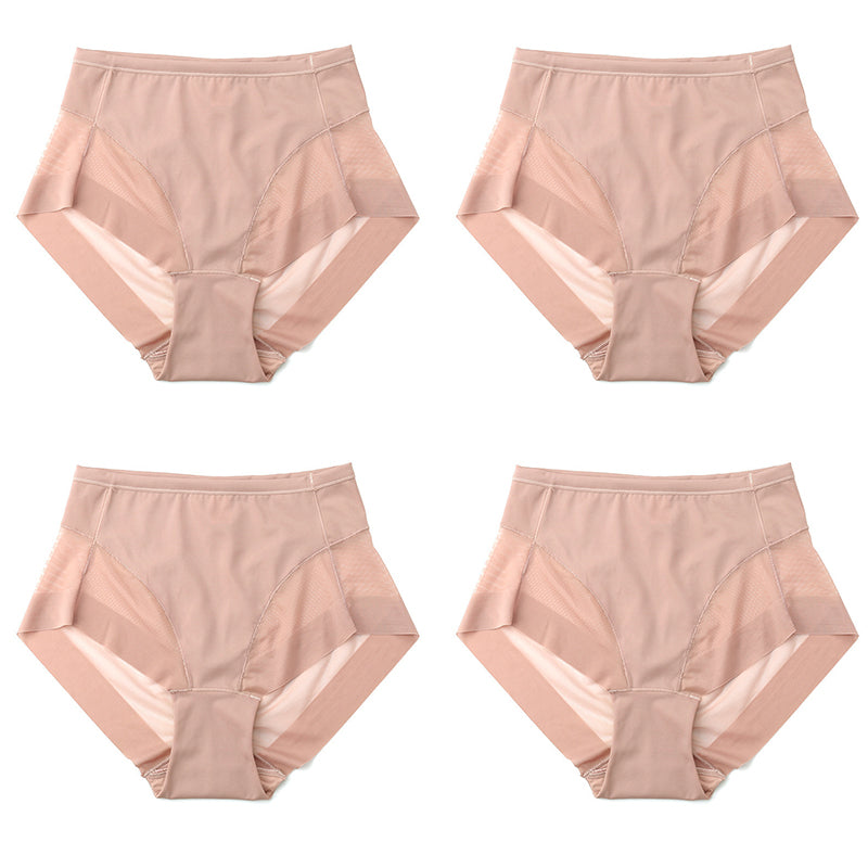 🔥Hot Sale: Zahl 1, erhalte 4🔥Nahtlose Shaping-Slips mit hoher Taille aus Eisseide