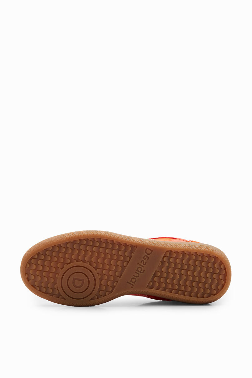 Retro split leather sneakers