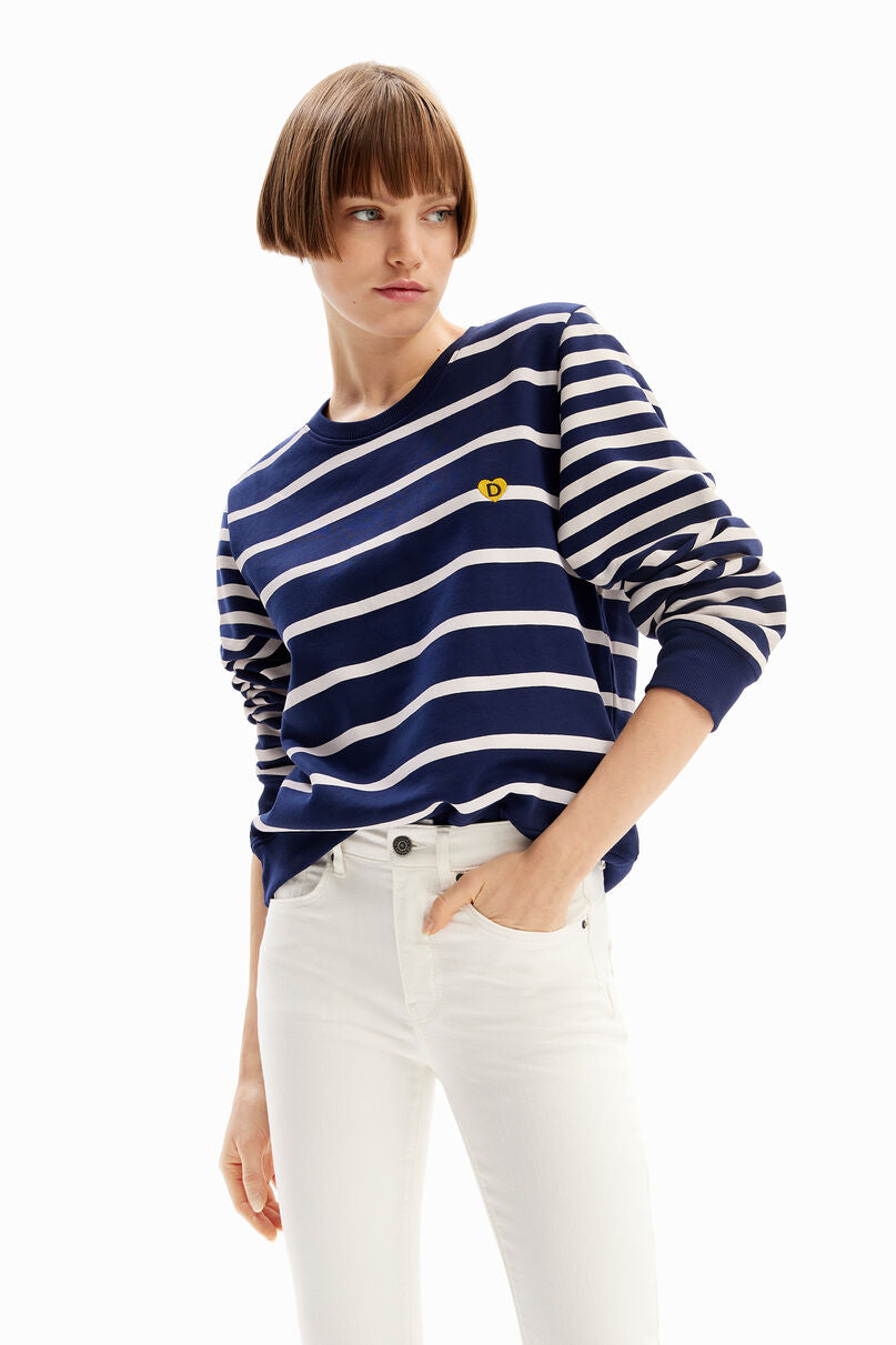 Striped imagotype sweatshirt