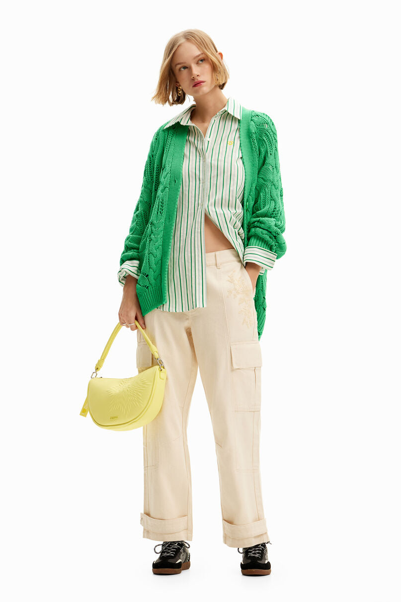 Oversize openwork cardigan