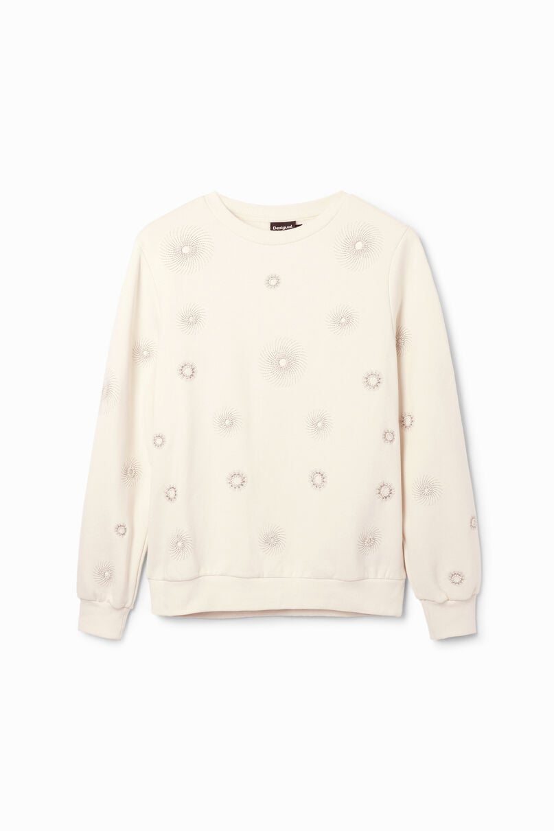 Geometric embroidery sweatshirt