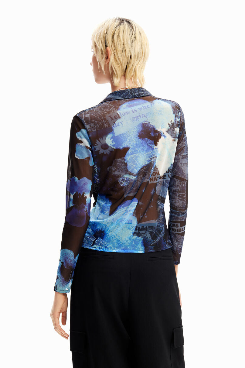 Tulle arty patchwork T-shirt