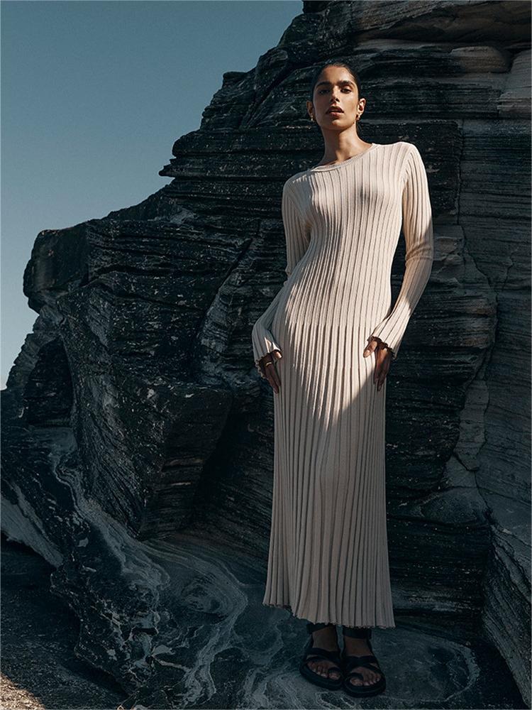 Herbstliches Strickkleid mit Ärmeln (2 kaufen, kostenloser Versand)