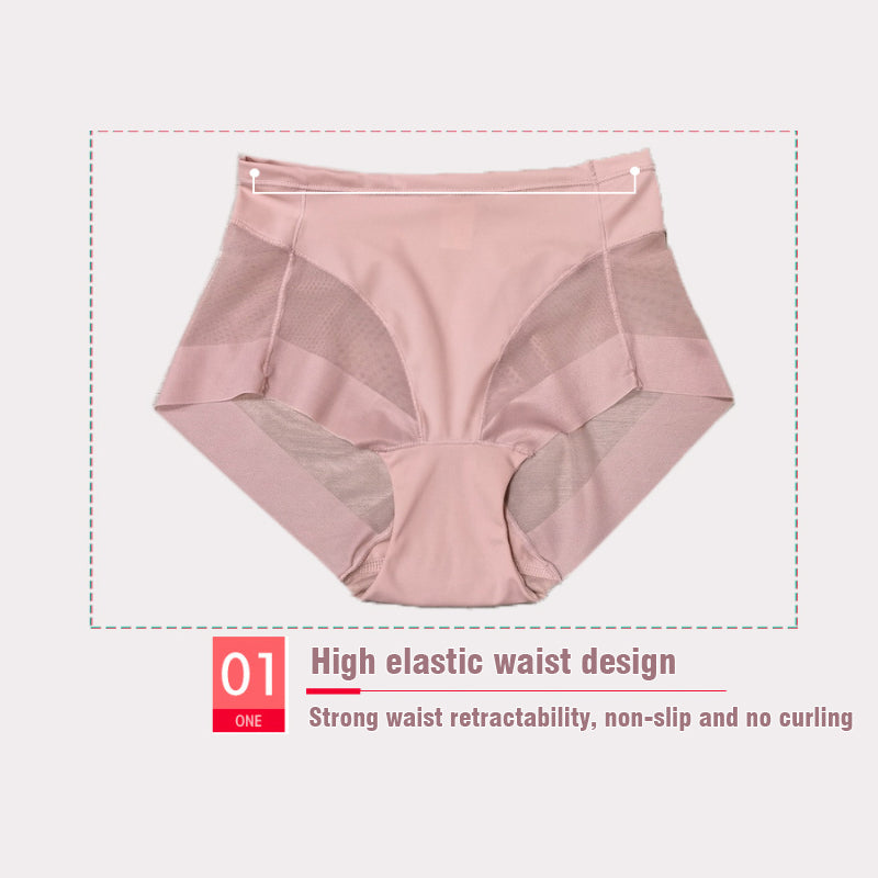 🔥Hot Sale: Zahl 1, erhalte 4🔥Nahtlose Shaping-Slips mit hoher Taille aus Eisseide