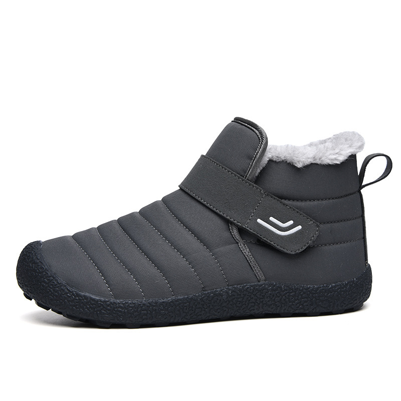 (Limited Time 49% Discount Event)  Men's Winter Warm Waterproof Non-slip Velcro Cotton Shoes Wide Toe Orthopedic Arch Support Slip-on Cotton Shoes