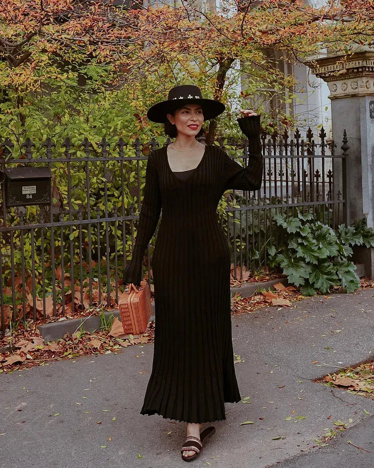 Herbstliches Strickkleid mit Ärmeln (2 kaufen, kostenloser Versand)