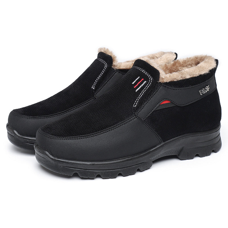 (Limited Time Discount 49% off) Men's Comfortable Lightweight Arch Support Winter Wool Shoes Waterproof Non-slip Warm Snow Shoes