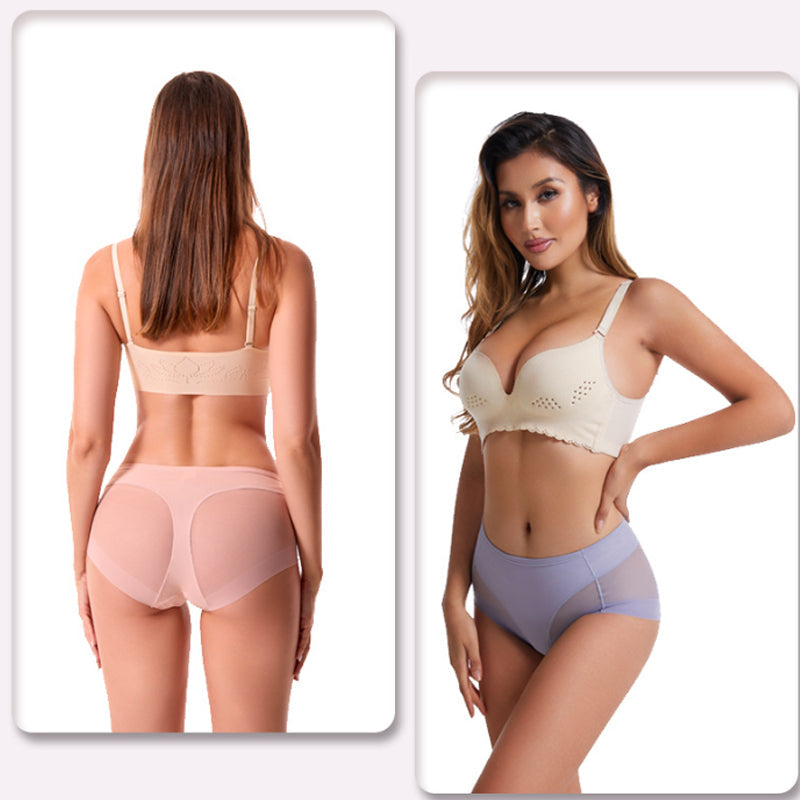 🔥Hot Sale: Zahl 1, erhalte 4🔥Nahtlose Shaping-Slips mit hoher Taille aus Eisseide