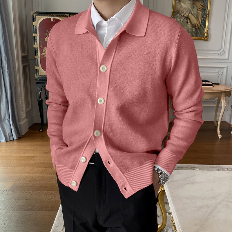 Hot Sale 50 % RABATT Herren-Strickjacke mit Revers