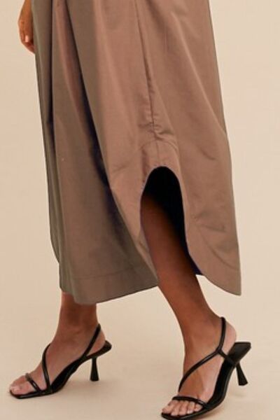 Annie Wear Midikleid mit gesmokten Puffärmeln