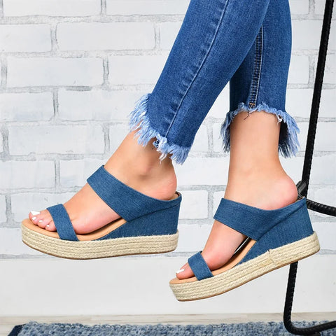 🔥LETZTER TAG 60% RABATT🔥-Keilsandalen für Damen