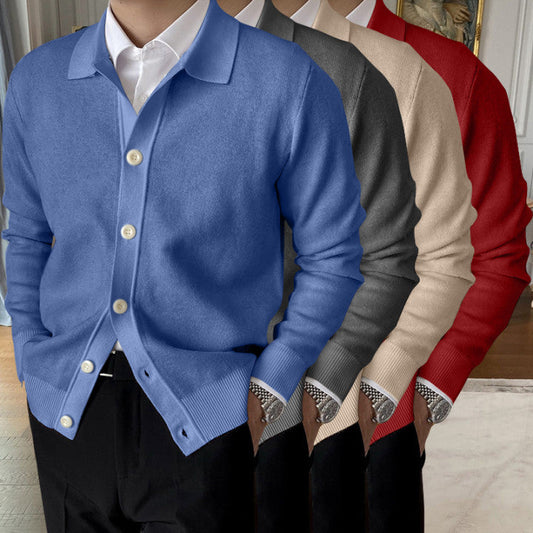 Hot Sale 50 % RABATT Herren-Strickjacke mit Revers