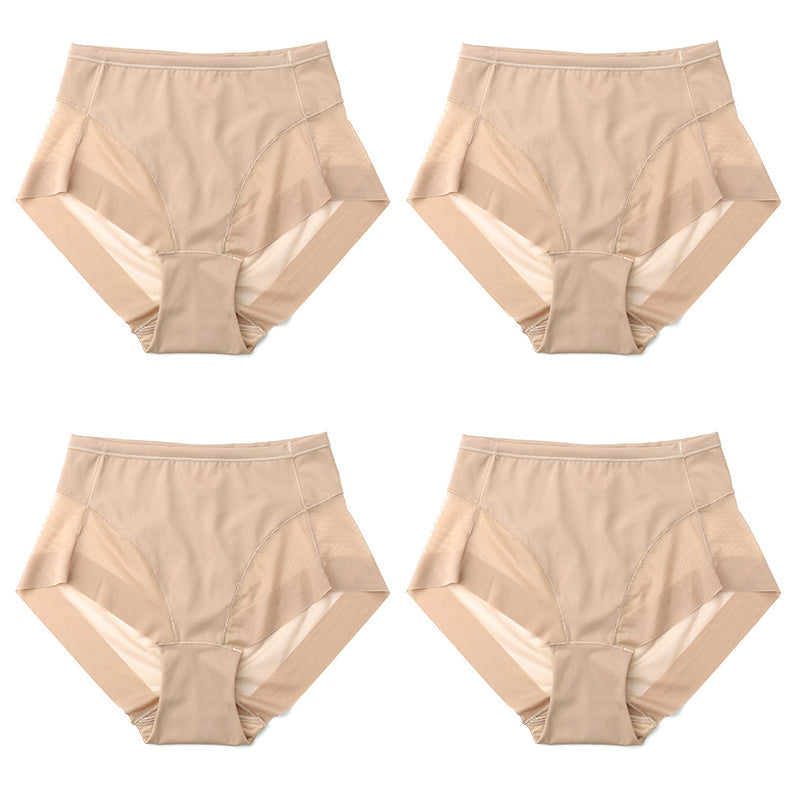 🔥Hot Sale: Zahl 1, erhalte 4🔥Nahtlose Shaping-Slips mit hoher Taille aus Eisseide