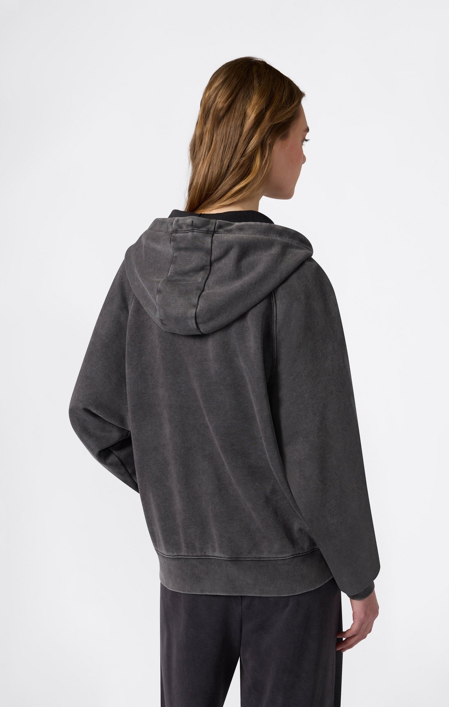 Women's Washed Effect Full Zip Hoodie Icons