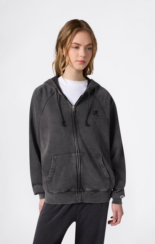 Women's Washed Effect Full Zip Hoodie Icons
